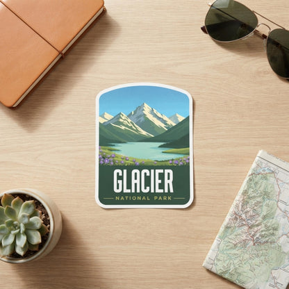 Glacier National Park Vinyl Sticker – Waterproof Travel Souvenir