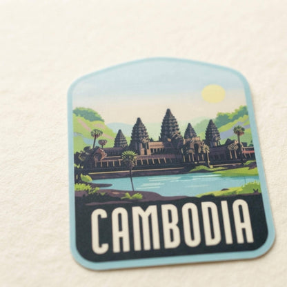 Cambodia Vinyl Travel Sticker – Asian Waterproof Souvenir Stickers Gift
