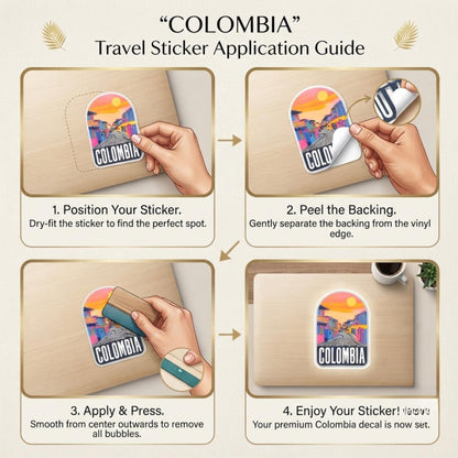 Colombia Travel Sticker – Funny Waterproof Souvenir Vinyl Stickers