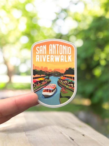 San Antonio Riverwalk Sticker – Texas Travel Souvenir, Waterproof Vinyl