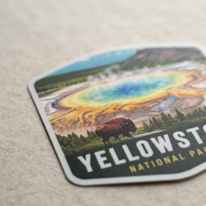 Yellowstone National Park Sticker - Waterproof Vinyl Travel Souvenir