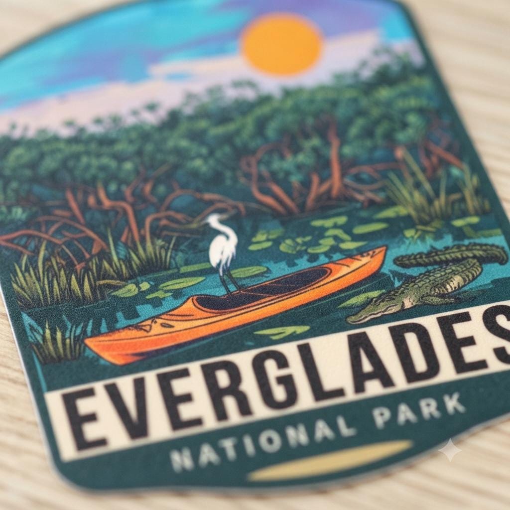 Everglades National Park Sticker – Travel Waterproof Florida Souvenir Vinyl Stickers