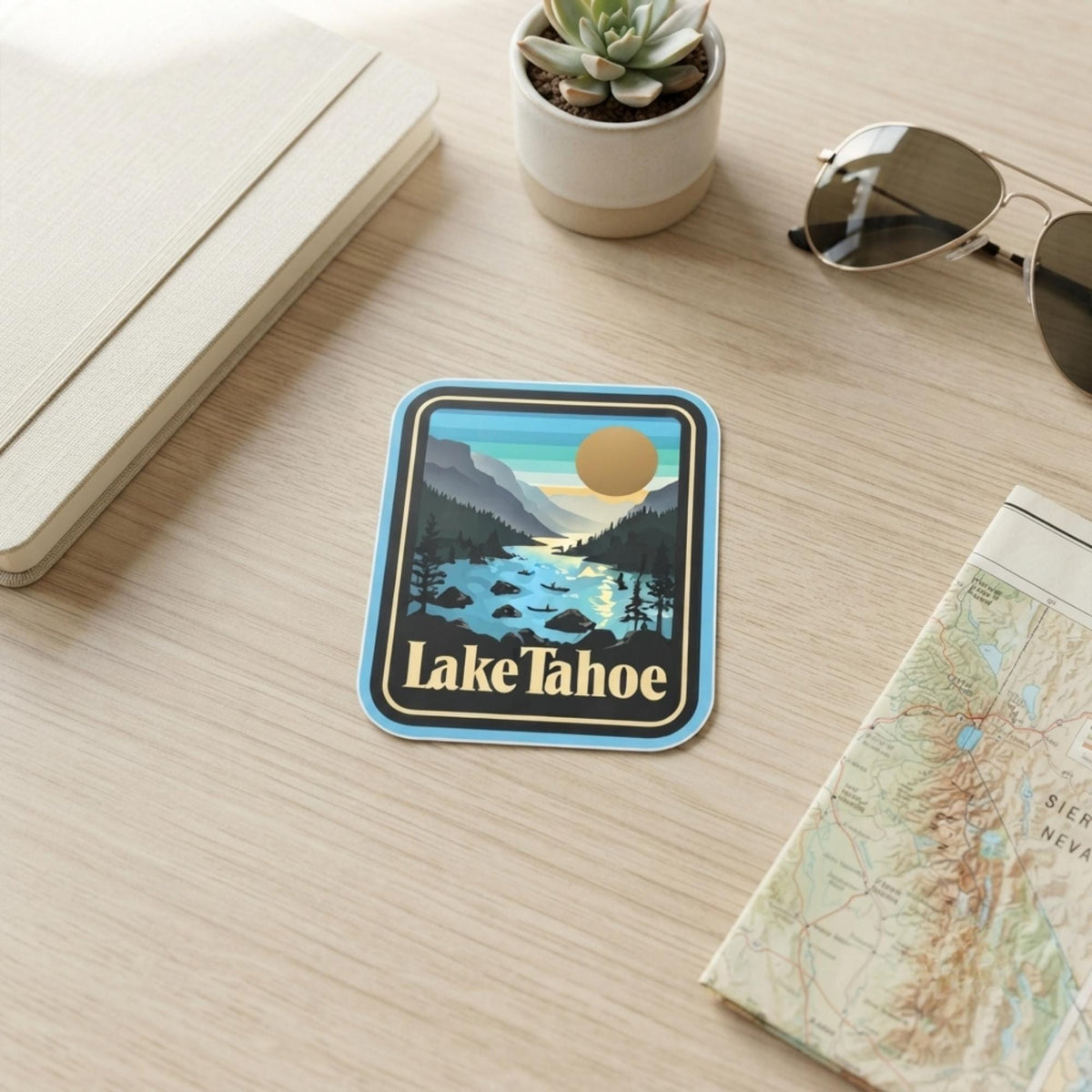 Lake Tahoe Vinyl Sticker – Travel Waterproof Souvenir Stickers Gift