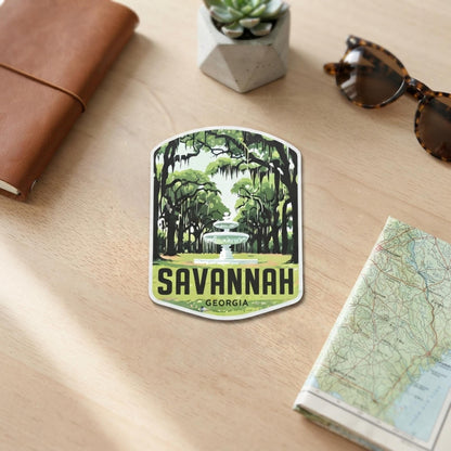 Savannah Travel Sticker – Waterproof Georgia Vinyl Souvenir Gift