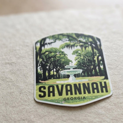 Savannah Travel Sticker – Waterproof Georgia Vinyl Souvenir Gift