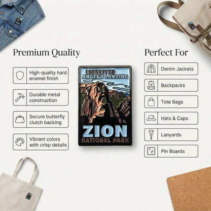 Zion National Park Pin – Angels Landing Hiking Souvenir