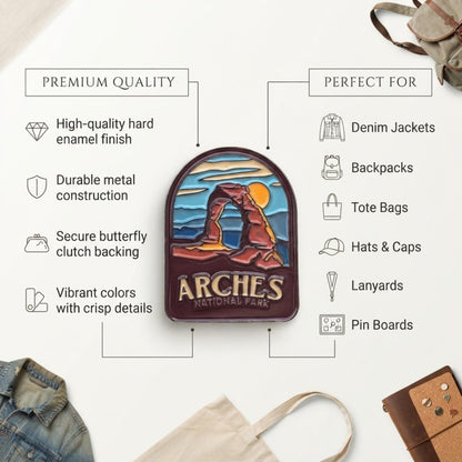 Arches National Park Enamel Pin – Travel Souvenir