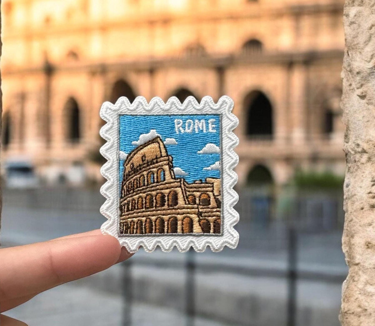 Rome Travel Patch – Colosseum Iron On Wanderlust Souvenir Applique Gift