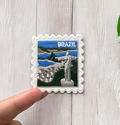 Brazil Travel Patch – Rio De Janeiro Passport Souvenir Patches 2 X 2