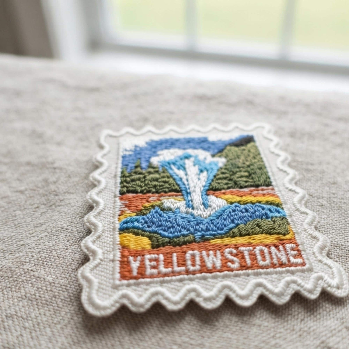 Yellowstone National Park Patch –Travel Iron On Wanderlust Souvenir Appliques