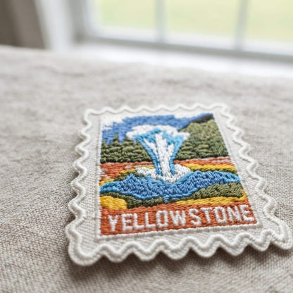 Yellowstone National Park Patch –Travel Iron On Wanderlust Souvenir Appliques