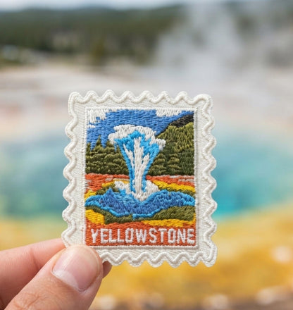 Yellowstone National Park Patch –Travel Iron On Wanderlust Souvenir Appliques