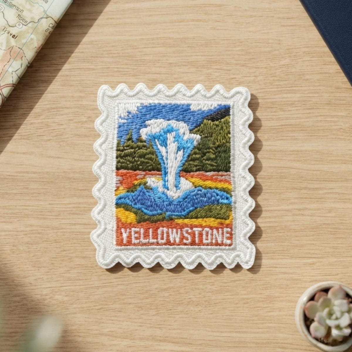Yellowstone National Park Patch –Travel Iron On Wanderlust Souvenir Appliques