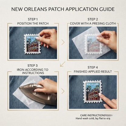 New Orleans Travel Patch – Mardi Gras Outdoor Iron On Souvenir Gift