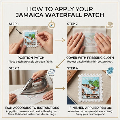 Jamaica Travel Patch – Stamps Iron On Wanderlust Souvenir Applique