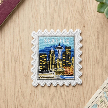 Seattle Travel Patch – Washington Iron On Souvenir Pin Collector