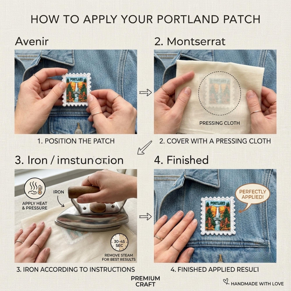 Portland Oregon Patch – Travel 2 X 2 Iron On Souvenir Appliques