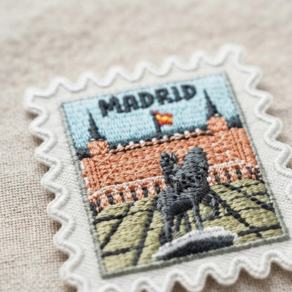 Madrid Travel Patch – 2 X 2 Iron On Souvenir Spain Pins Gift