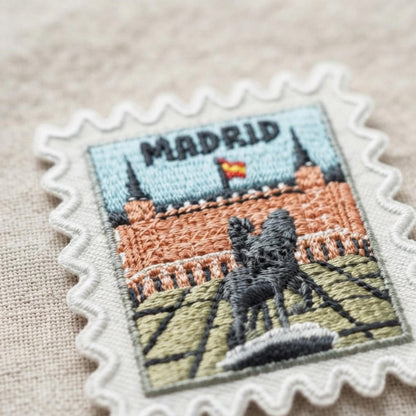 Madrid Travel Patch – 2 X 2 Iron On Souvenir Spain Pins Gift