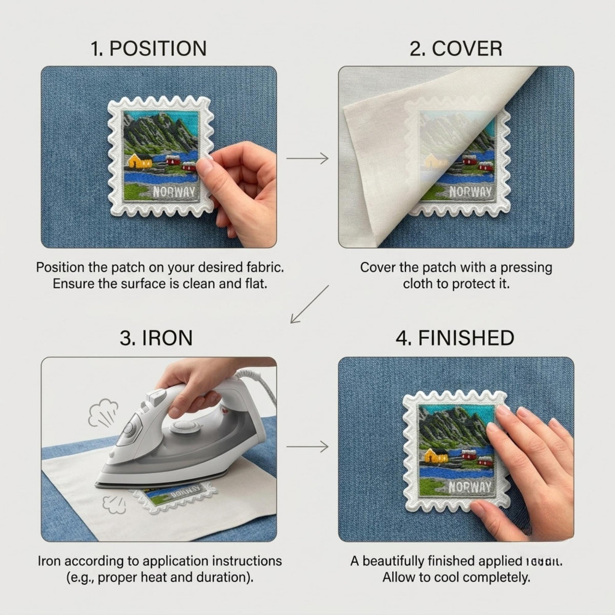 Travel Norway Patch – 2 X 2 Iron On Europe Souvenir Patch For Travel Accessories