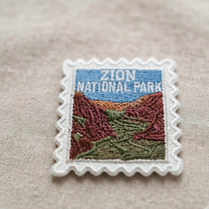 Zion National Park Patch – Travel Hiking Iron On Souvenir Angels Narrows Patches