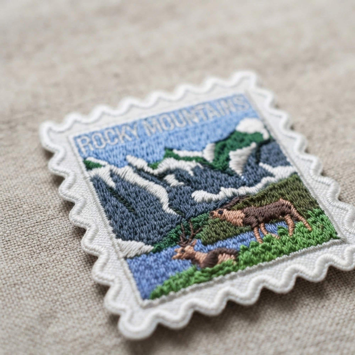 Travel Rocky Mountains Patch – 2 X 2 National Park Iron On Souvenir Hiking Collector