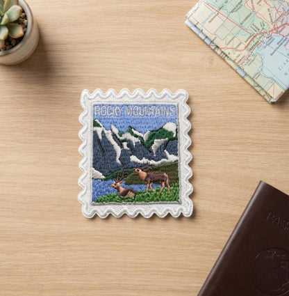 Travel Rocky Mountains Patch – 2 X 2 National Park Iron On Souvenir Hiking Collector