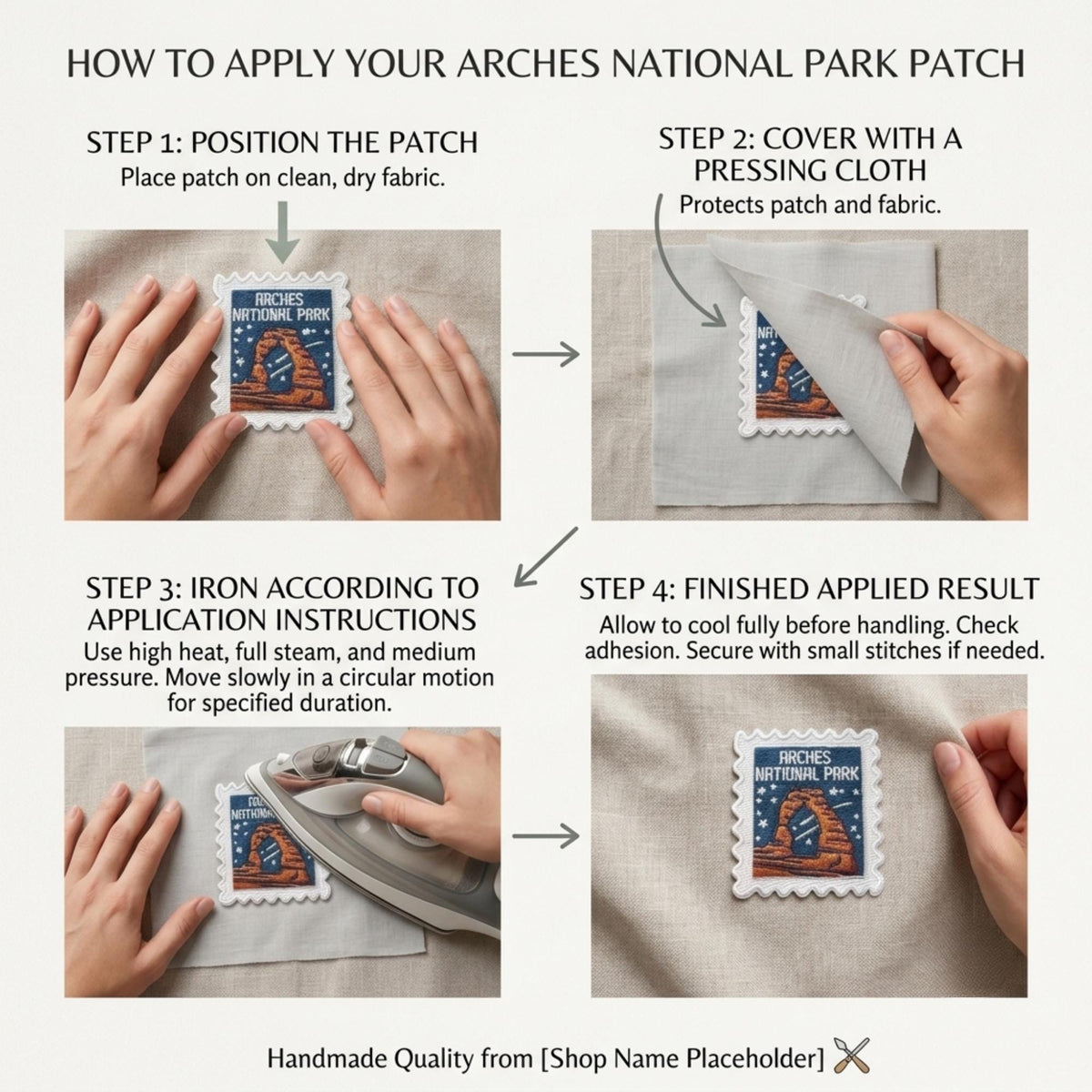 Arches National Park Iron On Patch – 2 X 2 Souvenir Patches And Pins