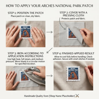 Arches National Park Iron On Patch – 2 X 2 Souvenir Patches And Pins