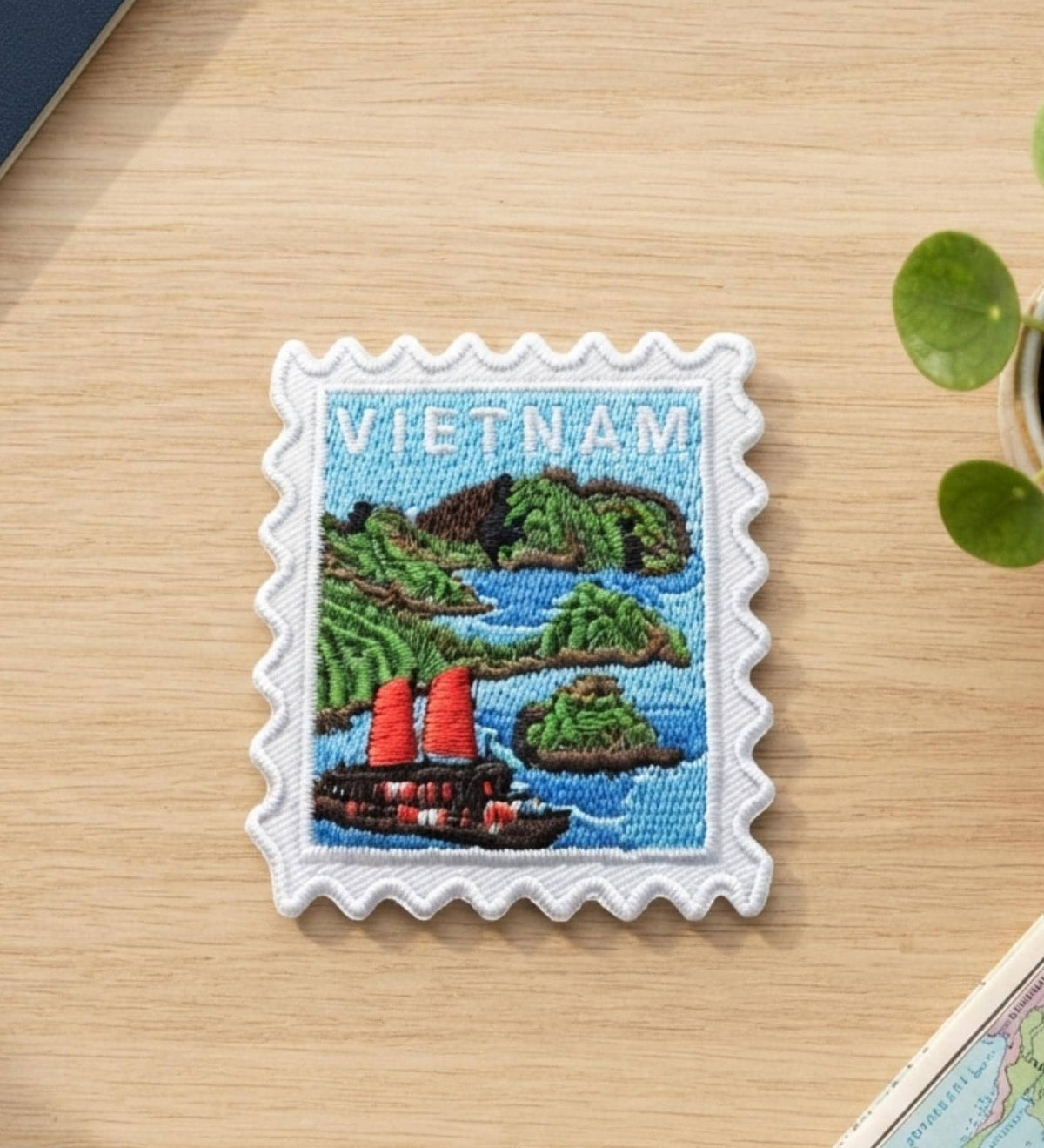 Vietnam Iron On Patch – Travel Souvenir Halong Bay Pin Collector Travel Accessories