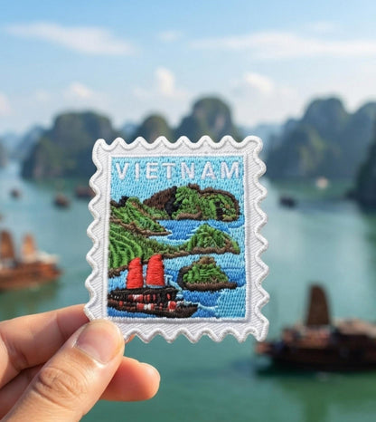 Vietnam Iron On Patch – Travel Souvenir Halong Bay Pin Collector Travel Accessories