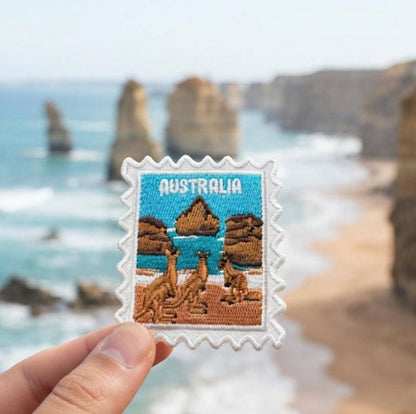 Australia Travel Patch – Kangaroo Beach Iron On Souvenir Applique Gift