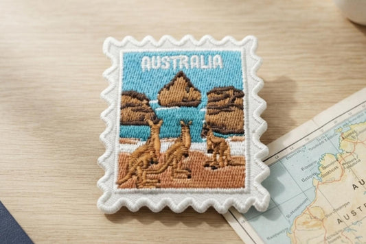 Australia Travel Patch – Kangaroo Beach Iron On Souvenir Applique Gift