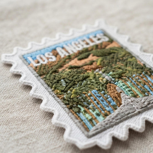 Los Angeles Travel Patch – Palm Tree Outdoor Iron On Souvenir Pins Gift