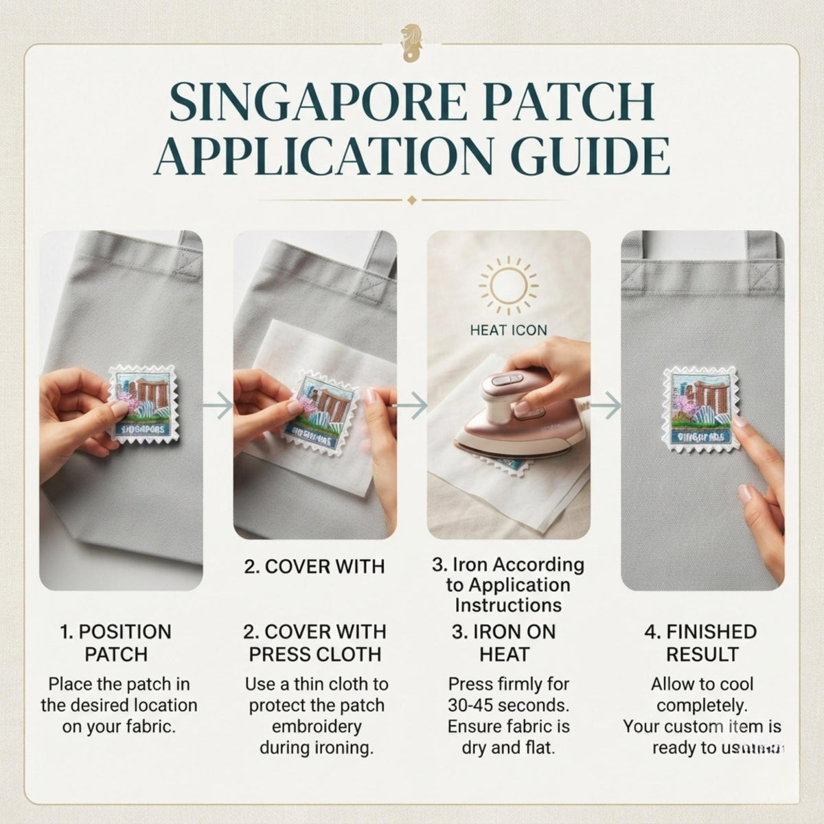 Singapore Travel Patch – Country Iron On Souvenir Collector Pins Gift