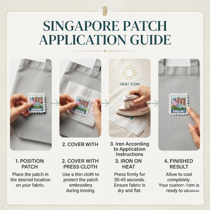 Singapore Travel Patch – Country Iron On Souvenir Collector Pins Gift