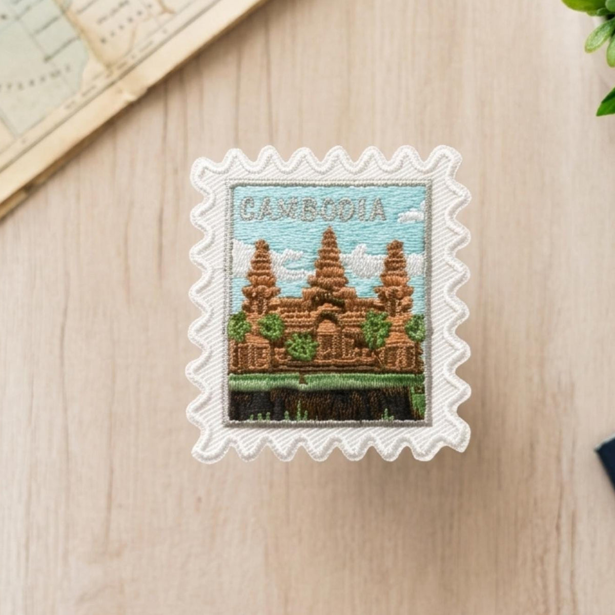 Cambodia Iron On Patch – 2 X 2 Iron Sew Stamp Asia Souvenir Collector