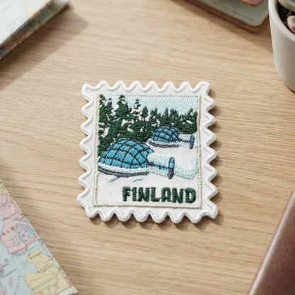 Finland Travel Patch – Igloo Iron On Souvenir 2 X 2 Applique Gift