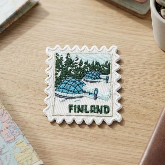 Finland Travel Patch – Igloo Iron On Souvenir 2 X 2 Applique Gift