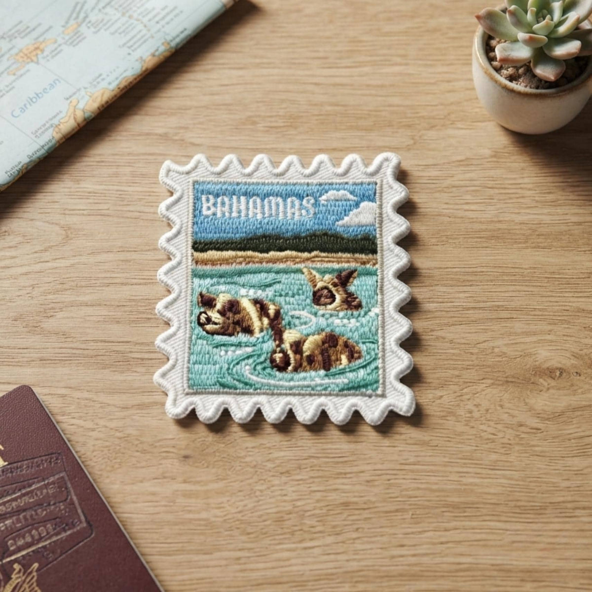 Bahamas Travel Patch – 2 X 2 Iron On Souvenir Pin Collector
