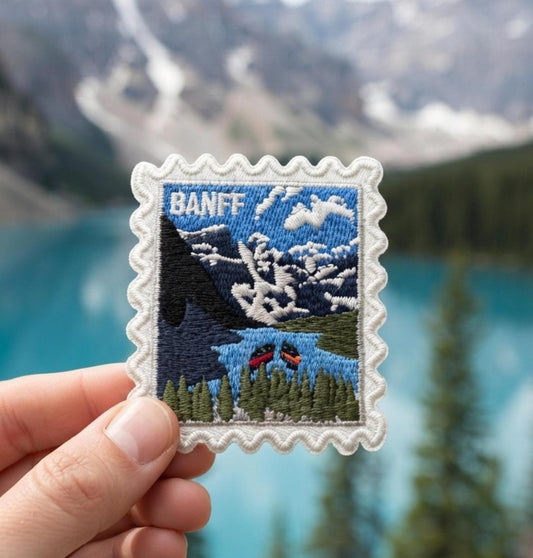 Banff National Park Iron On Patch – Canada Travel Souvenir 2 X 2 Patch