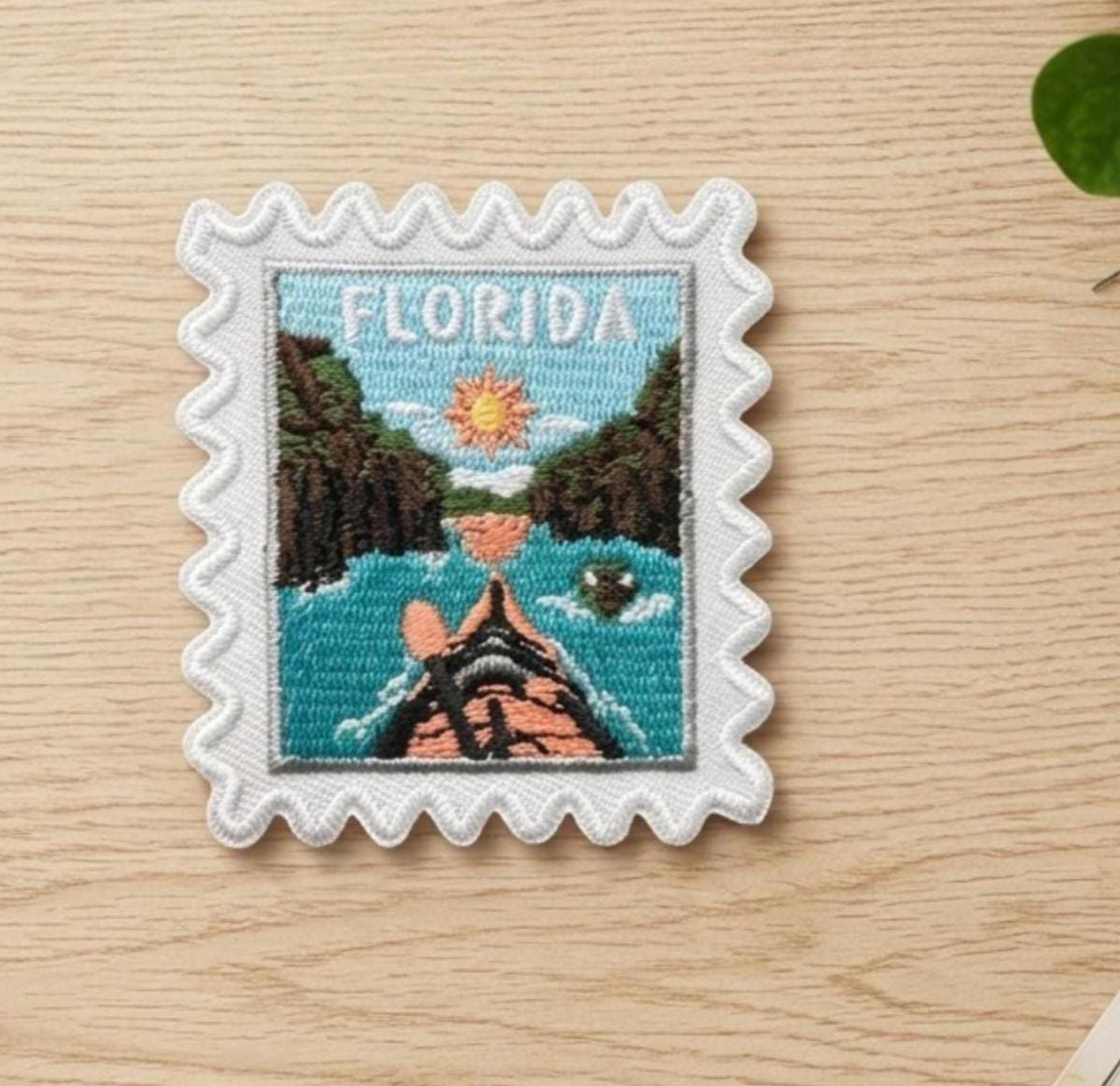 Florida Iron On Patch – 2 X 2 Florida Souvenir Kayak Travel Collector