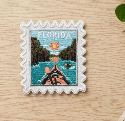 Florida Iron On Patch – 2 X 2 Florida Souvenir Kayak Travel Collector