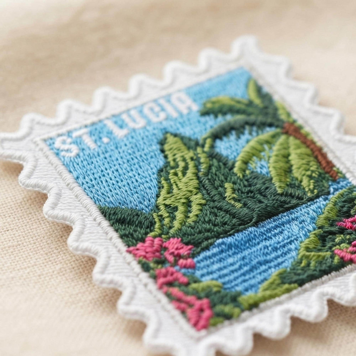 St. Lucia Travel Patch – 2 X 2 Iron On Souvenir Travel Patches Pin Collector