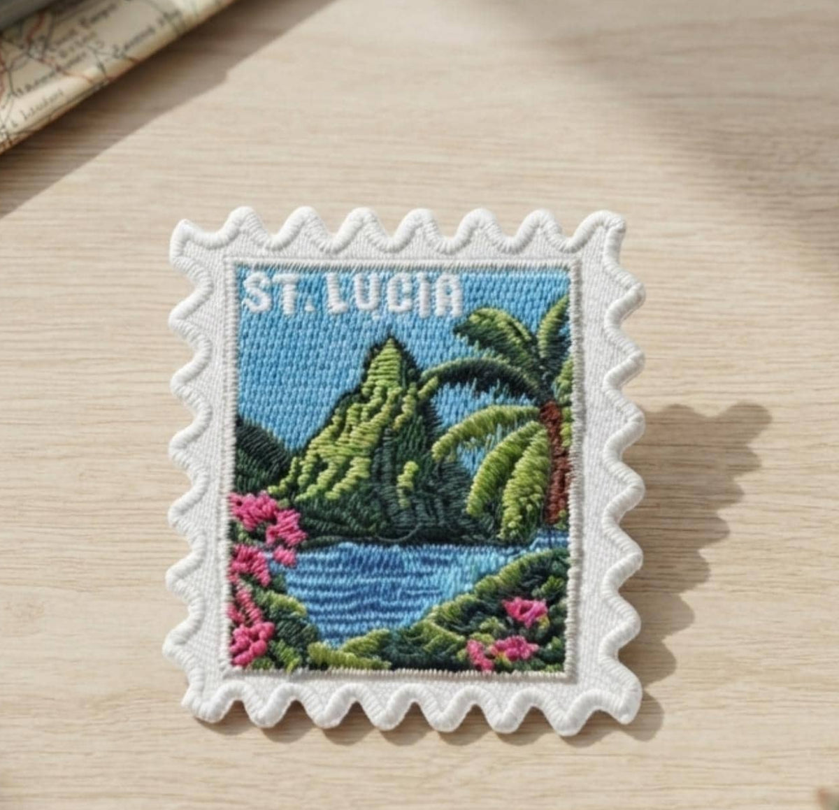 St. Lucia Travel Patch – 2 X 2 Iron On Souvenir Travel Patches Pin Collector
