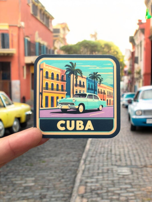 Cuba Travel Vinyl Sticker – Waterproof Souvenir Palm Tree Car Havana Stickers