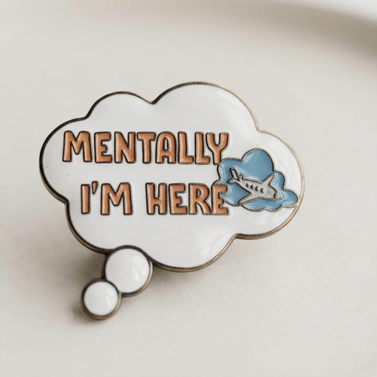 Wanderlust Enamel Pin – Adventure Travel Clouds Airplane Jet Setter Patches
