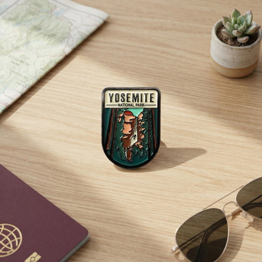 Yosemite National Park Enamel Pin – Travel Souvenir, Hiking Gift