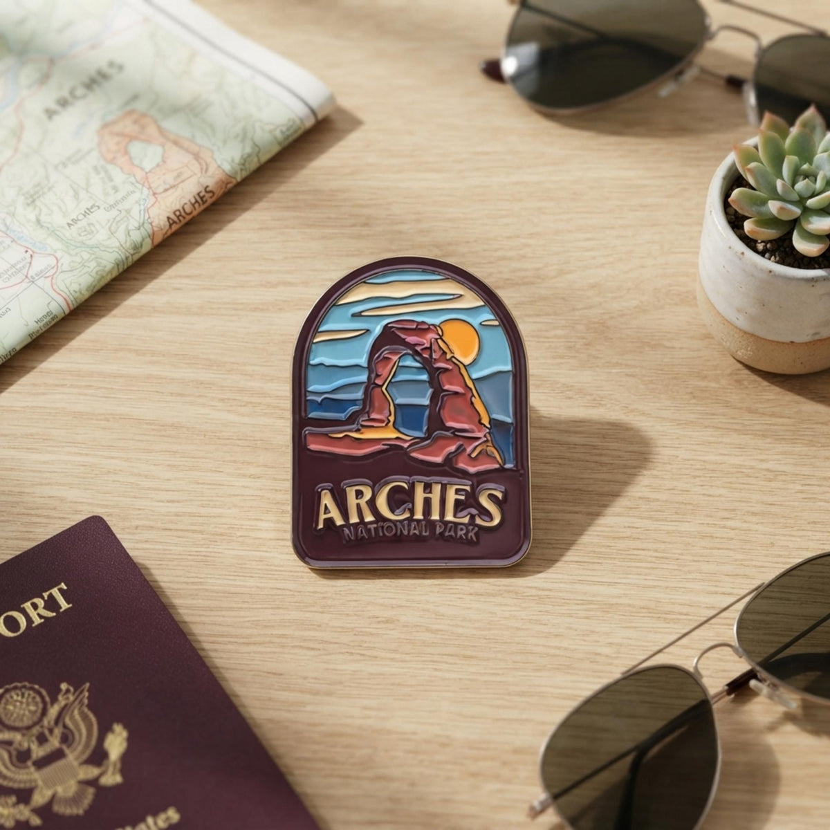 Arches National Park Enamel Pin – Travel Souvenir