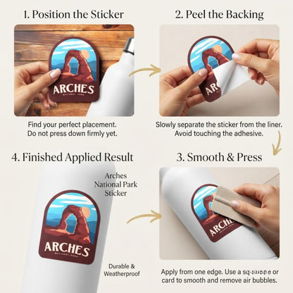 Arches National Park Sticker - Waterproof Vinyl Travel Souvenir